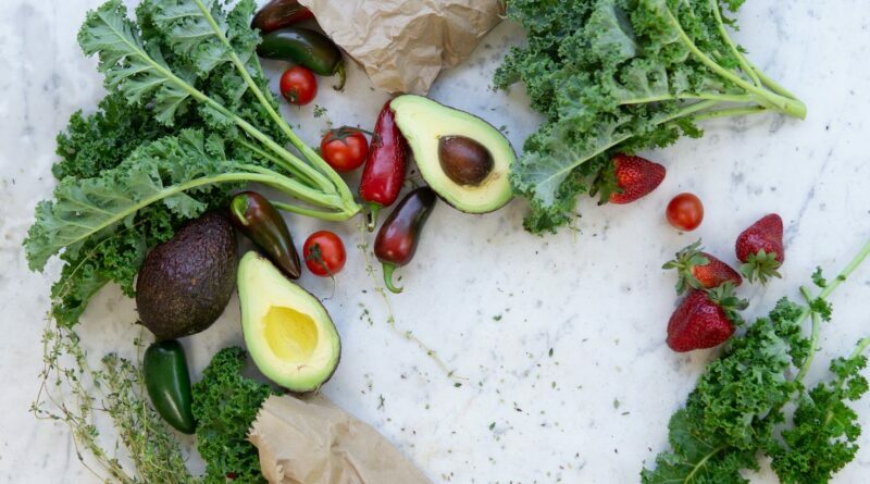 flat lay photo of fruits and vegetables