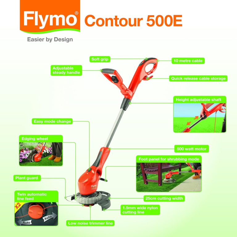 Qingriver 6er-Set Trimmerspulen + 2 Kappen Für Flymo FLY021 / 513937190 – Passt Auch Zu Contour 500E Rasentrimmern